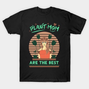 Plant mom planting love in the garden retro anime T-Shirt